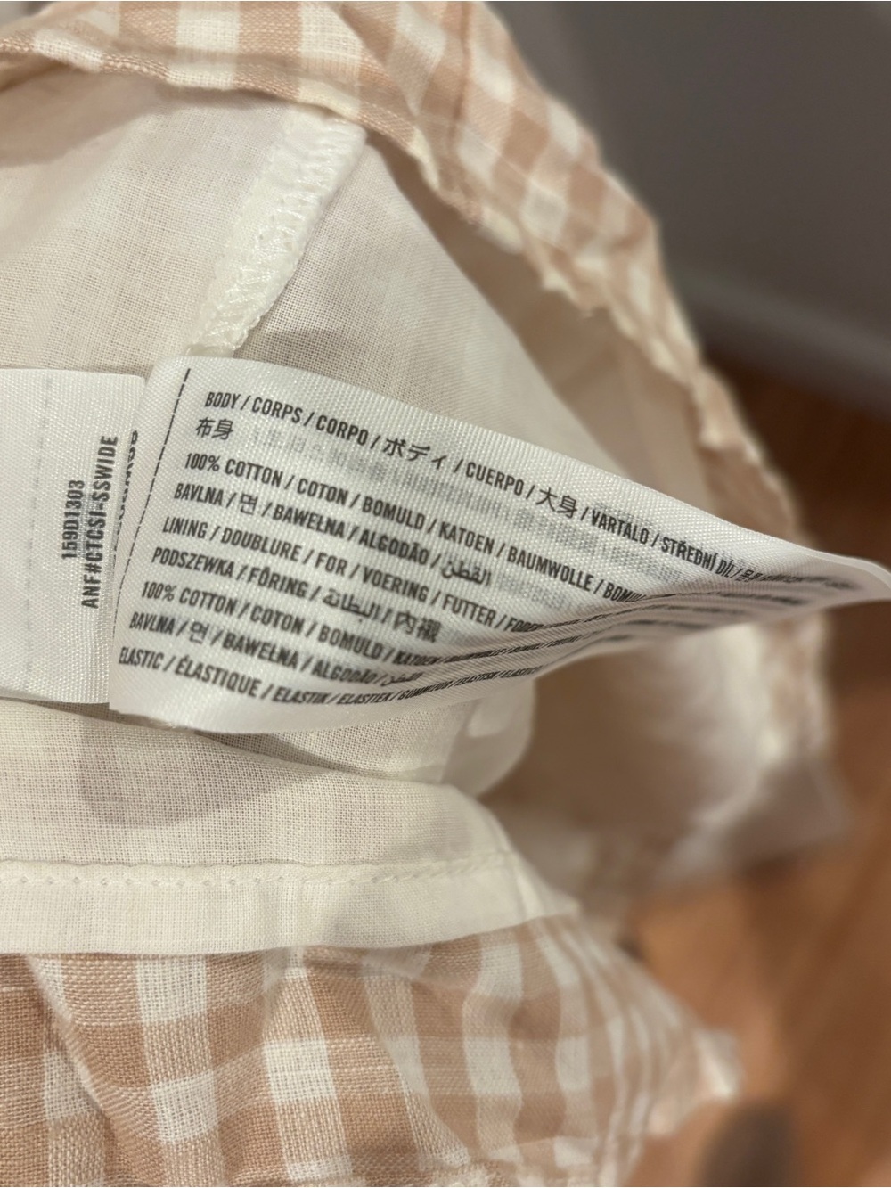 Abercrombie Gingham Cotton Square Neck Mini Dress - Picture 4 of 4